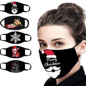 NEW 3 Pk Christmas Face Masks